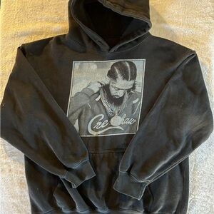 Black Graphic Nipsey Hussle hoodie